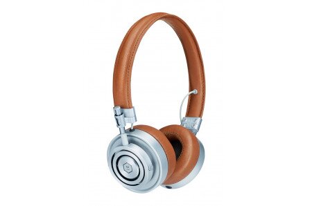 Master & Dynamic MH30 Foldable On-Ear Headphones - Silver Metal / Brown  Leather