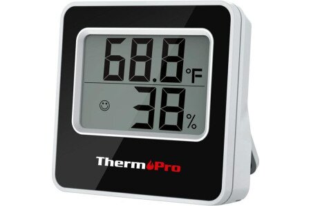  Digital Hygrometer Indoor Thermometer - Humidity Meter for  Home, Bedroom, Baby Room, Office, Greenhouse - AAA Battery-Powered Humidity  Gauge (Black) : Appliances