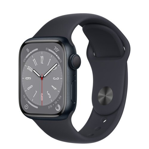 Apple Watch Series 8 - 41mm Midnight Aluminum Case with Midnight Sport Band - S/M