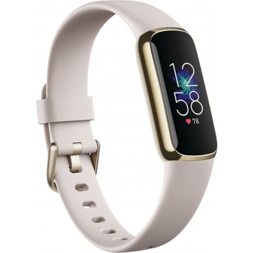 Fitbit Luxe Fitness + Wellness Tracker - Lunar White/Soft Gold Stainless Steel