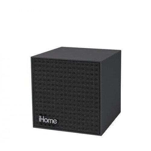 iHome iBT16 Bluetooth Rechargeable Mini Speaker Cube in Rubberized Finish - Black
