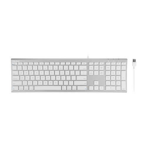 Macally USB C Keyboard for Mac / PC - Full-Size