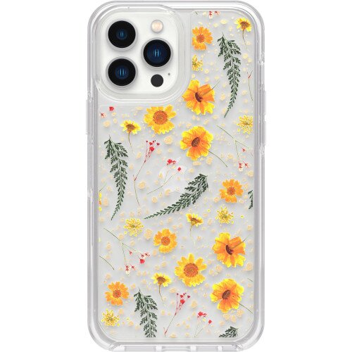 OtterBox iPhone 13 Pro Max Case Symmetry Series Clear Antimicrobial - Impressive Floral Graphic