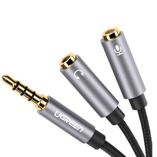 Ugreen Headphone Splitter TRRS Headset Adapter Y Splitter Cable