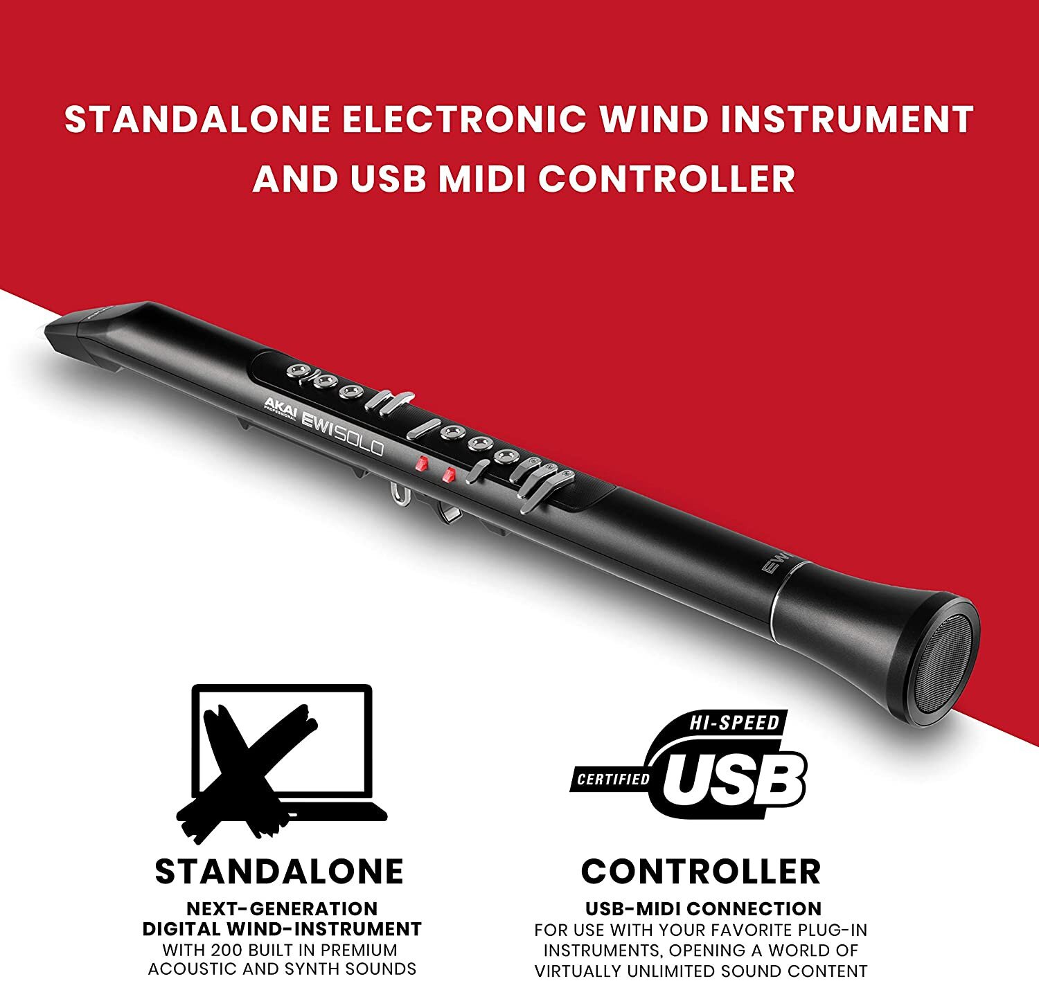 Buy Akai Professional EWI SOLO Electronic Wind Instrument online