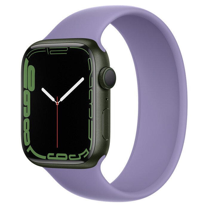 Apple Watch Series 7 Green Aluminum Case with Solo Loop - English Lavender  - 45mm - 8