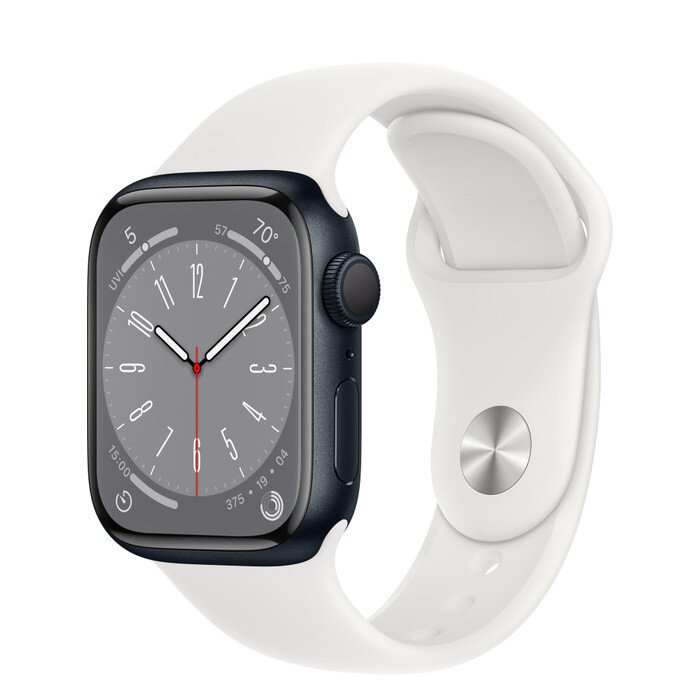 Buy Apple Watch Series 8 - 41mm Midnight Aluminum Case with White