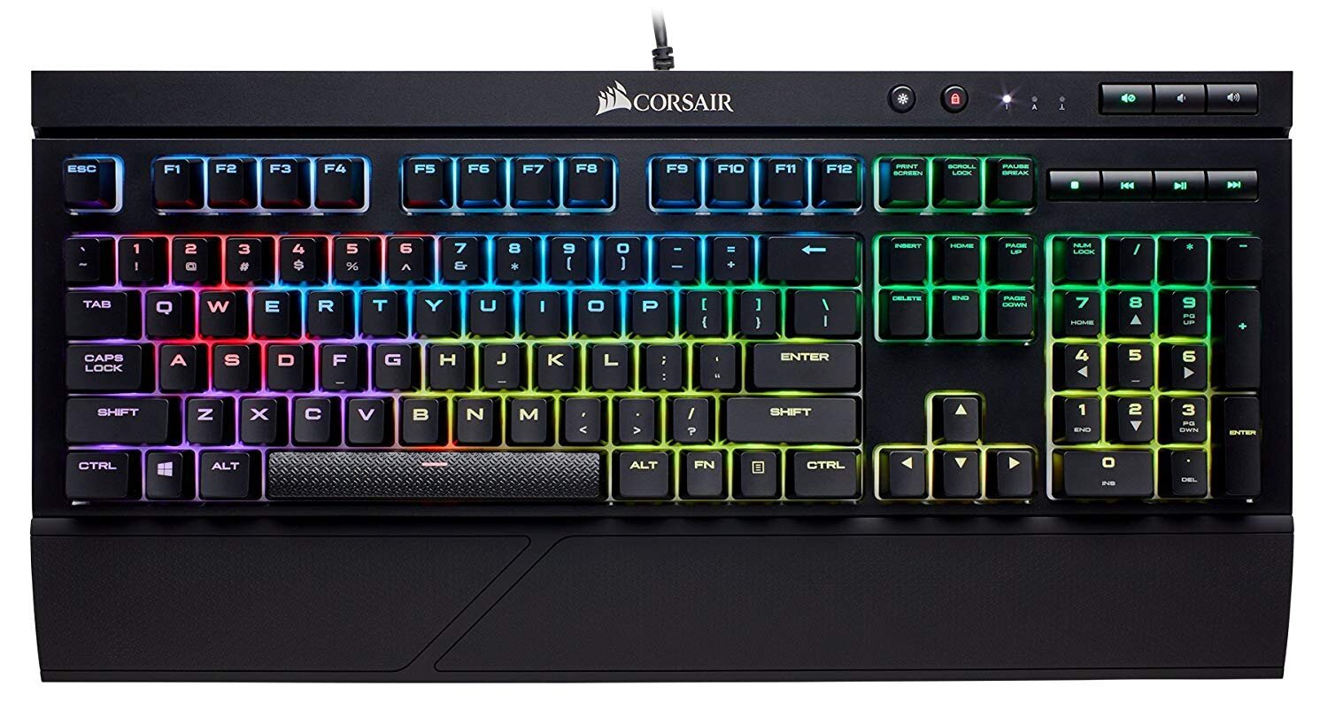 CORSAIR - K68 RGB Mechanical Gaming Keyboard RGB Cherry MX BLUE Switch  843591060318