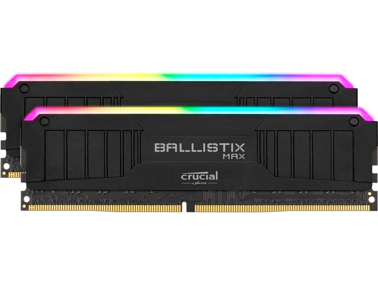Crucial Ballistix RGB 16GB Kit (2 x 8GB) DDR4-3200 Desktop Gaming Memory -  Black