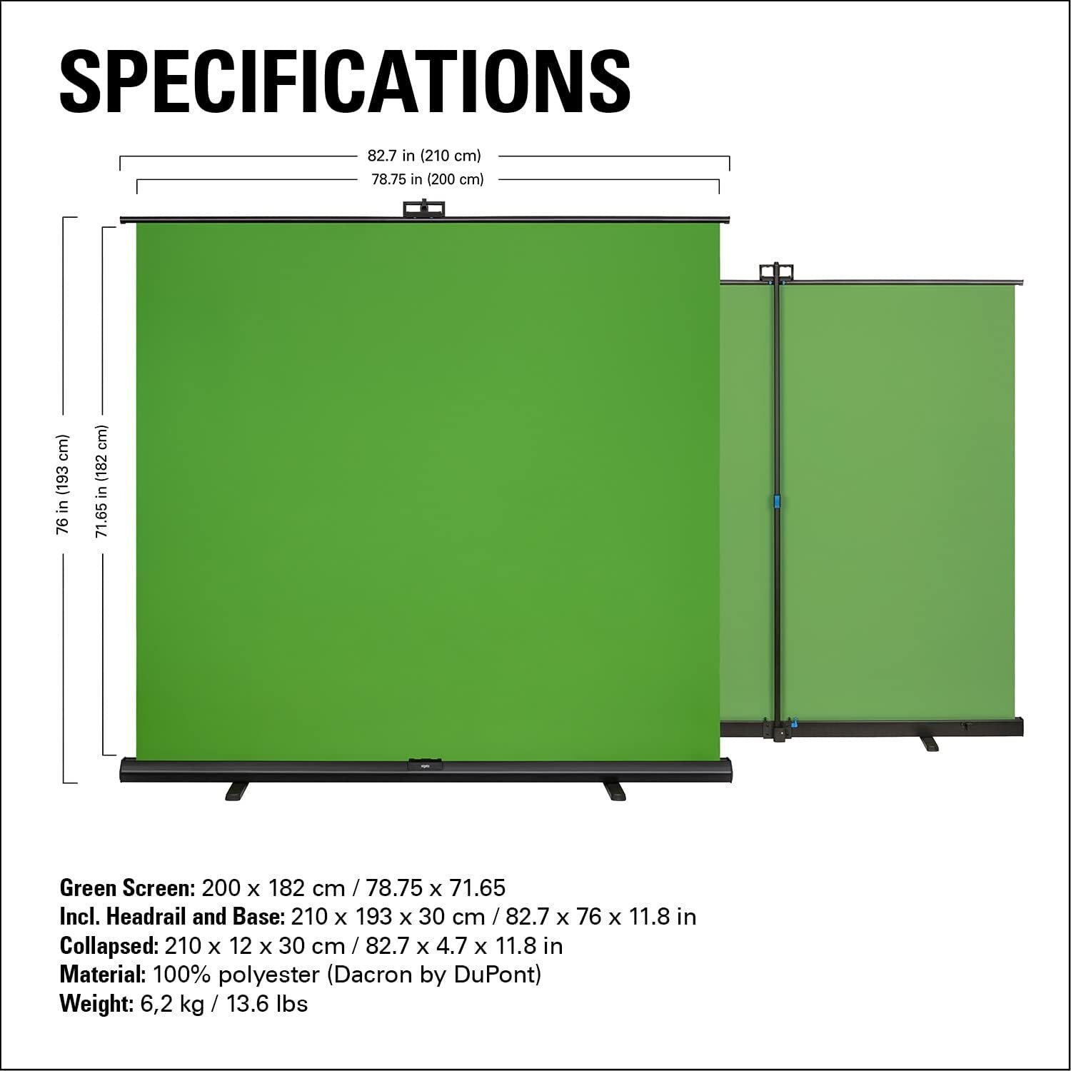 Buy Elgato Green Screen XL Extra Wide Chroma Key Panel online