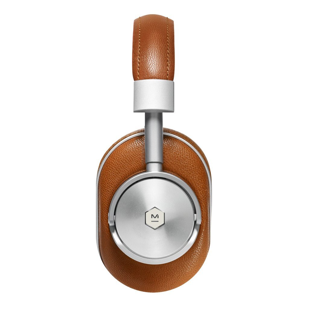 Master & Dynamic MW60 Wireless Over-Ear Headphones - Silver Metal / Brown  Leather