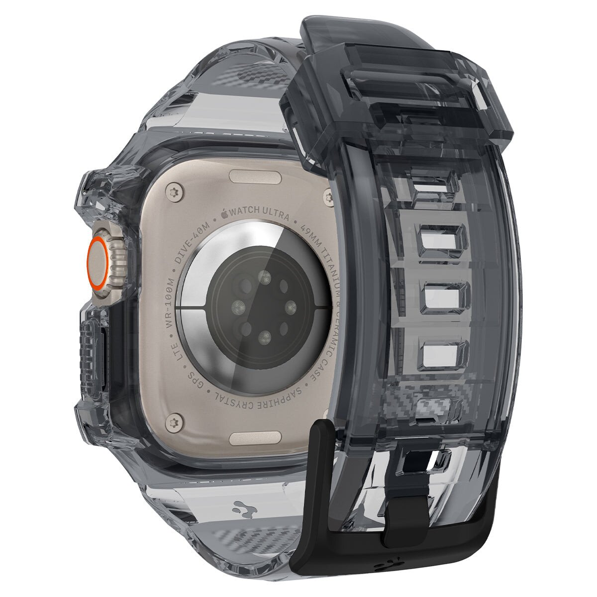 Spigen Clear Rugged Armour Pro Strap and Case - For Apple Watch